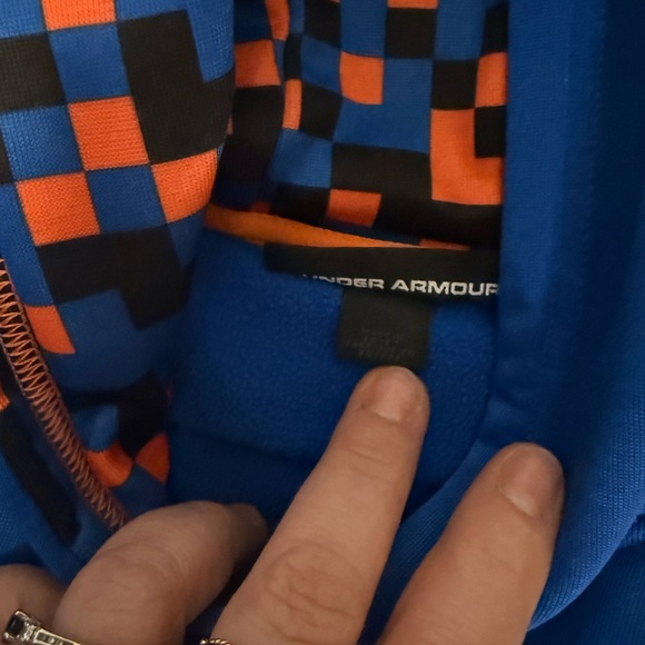 Under Armour Vibrant Blue Hoodie with Patterned Logo - Picture 5 of 5